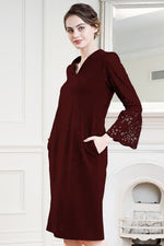 Space Material x Lace Sack Dress