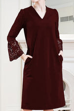 Space Material x Lace Sack Dress