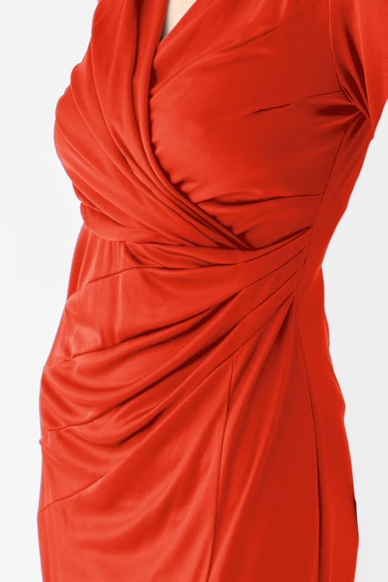 Stretch Jersey Gathered Dress