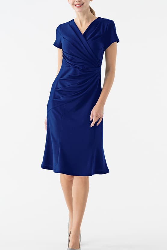 Ice Jersey Gathered Dress