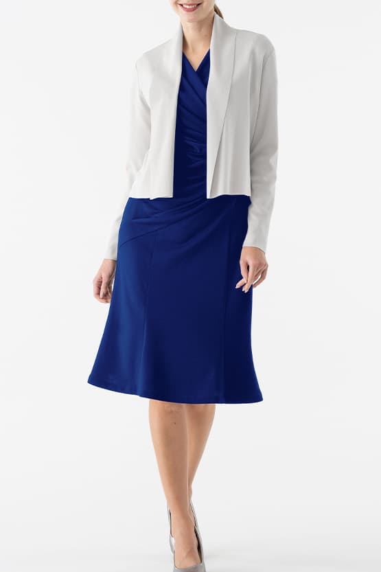 Ice Jersey Gathered Dress