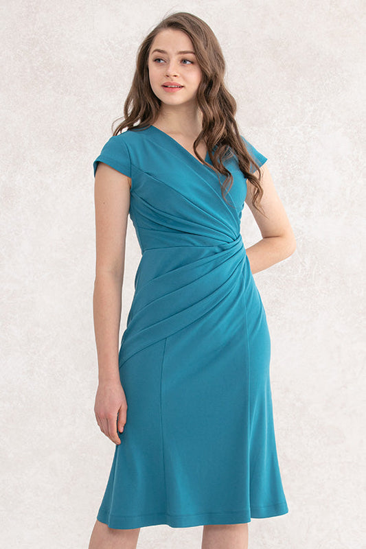 4-Way Stretch: 4-Way Jersey Gather Dress