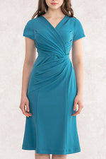 4-Way Stretch: 4-Way Jersey Gather Dress
