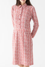 Tweed Print Ponte Shirt Dress