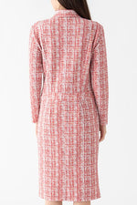Tweed Print Ponte Shirt Dress