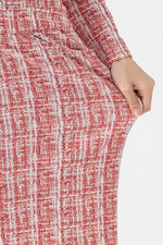 Tweed Print Ponte Shirt Dress