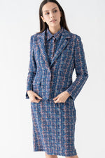 Tweed Print Ponte Shirt Dress