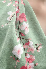 Stretch Georgette SAKURA Flare Dress with Bell Sleeves