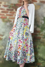 Stretch Chiffon: Stretch Chiffon - Kew Garden Long Mermaid Dress