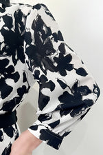 Stretch Chiffon: Stretch Chiffon - Shadow Flower Long Mermaid Dress