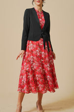 Reproduction / Stretch Chiffon: Coral Margaret Long Mermaid Dress