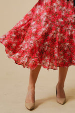 Reproduction / Stretch Chiffon: Coral Margaret Long Mermaid Dress