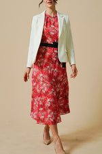 Reproduction / Stretch Chiffon: Coral Margaret Long Mermaid Dress