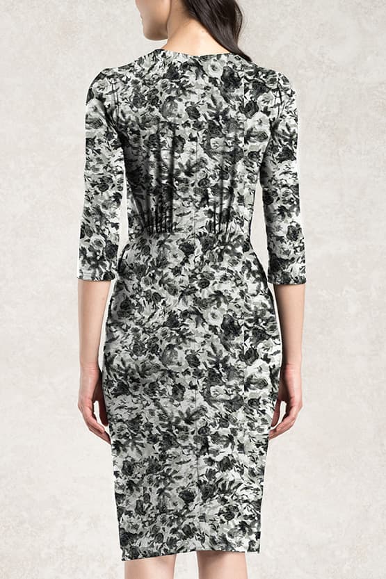 Grey Nuance Flower Venus Dress - Size 13