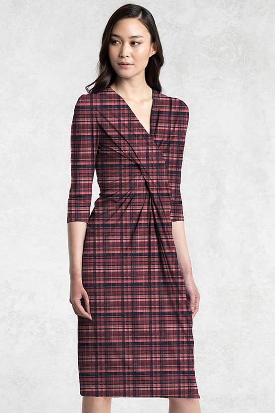 Red Tartan Check Venus Dress - Size 13