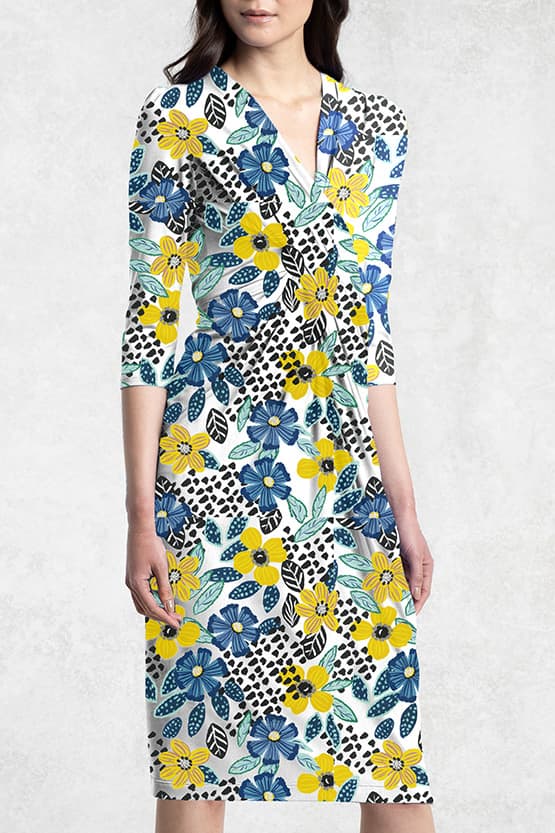 Yellow Bouquet Venus Dress - Size 13