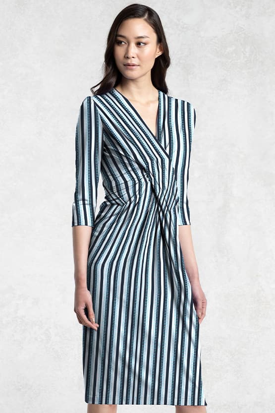 Light Blue Stripe Venus Dress - Size 13