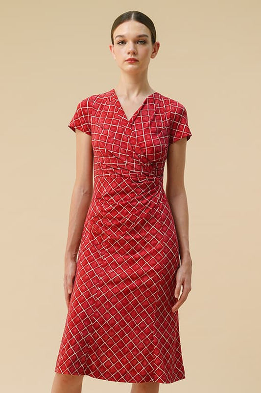 Stretch Jersey Gathered Dress