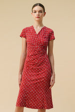 Stretch Jersey Gathered Dress