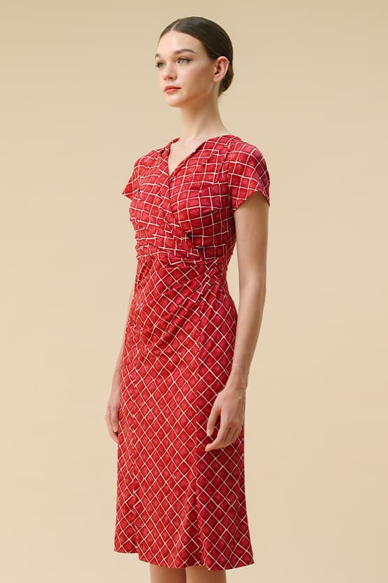 Stretch Jersey Gathered Dress