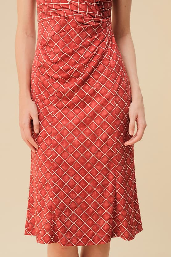 Stretch Jersey Gathered Dress