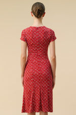 Stretch Jersey Gathered Dress