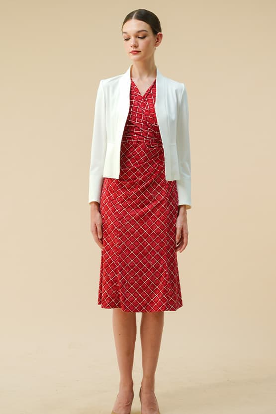 Stretch Jersey Gathered Dress