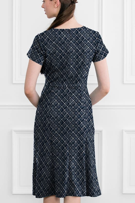 Stretch Jersey Gathered Dress