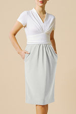 Active Cool: Active Cool White × Gray Shell Dress