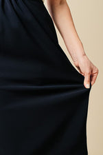 Smart Stretch: Smart Stretch Cool White × Dark Navy Shell Dress