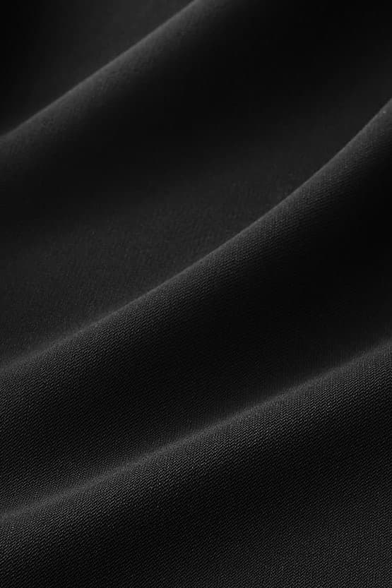 Stretch Jersey x Smart Stretch: Stretch Jersey × Smart Stretch - Shadow Flower × Black Asymmetrical Dress