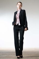 Reproduction / All-Season Material: Smart Stretch Black Straight Pants