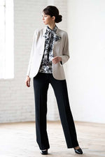 Reproduction / All-Season Material: Smart Stretch Black Straight Pants