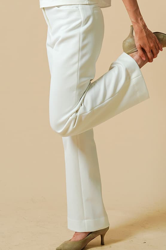 Space Material: Straight Wide Pants