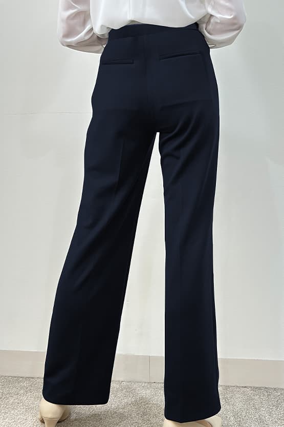 Space Material: Straight Wide Pants