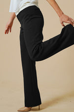 Space Material: Straight Wide Pants
