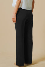 Space Material: Straight Wide Pants