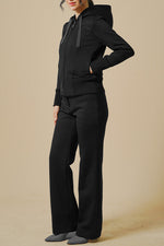Space Material: Straight Wide Pants