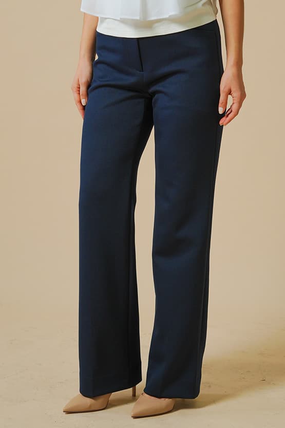 Space Material: Straight Wide Pants