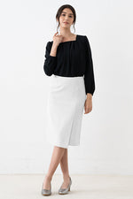 All-Season Material: Smart Stretch Wrap Skirt