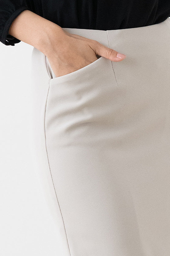 All-Season Material: Smart Stretch Wrap Skirt