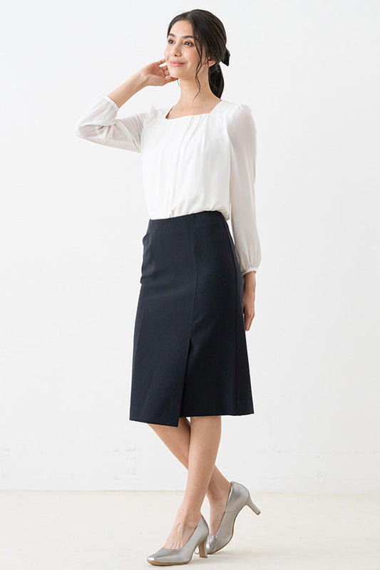All-Season Material: Smart Stretch Wrap Skirt