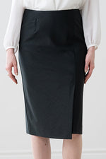 Stretch Jacquard: Geo Jacquard Wrap Skirt