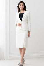 Stretch Jacquard: Geo Jacquard Wrap Skirt