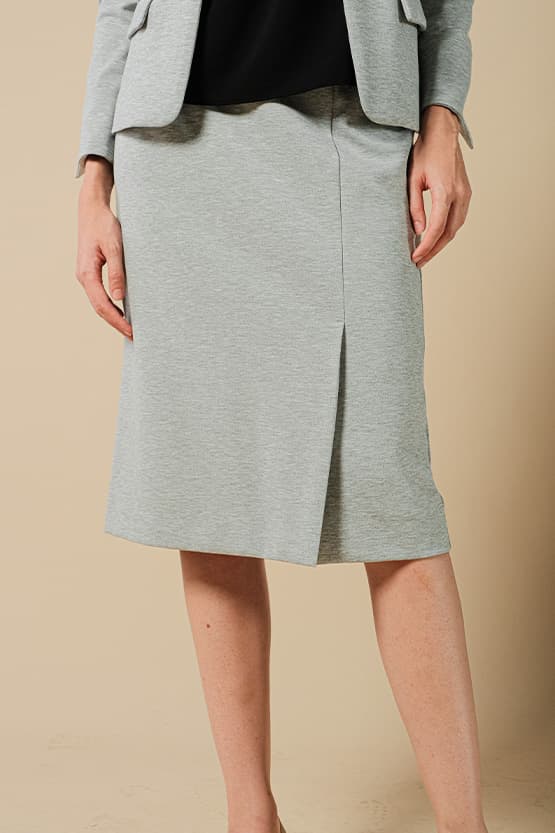 Double Jersey: Double Jersey Front Vent Skirt