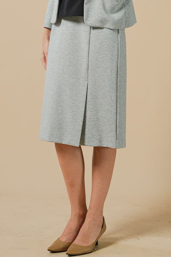 Double Jersey: Double Jersey Front Vent Skirt
