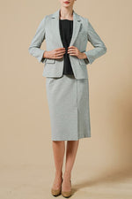 Double Jersey: Double Jersey Front Vent Skirt