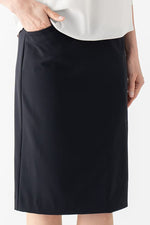 All-Season Material: Smart Stretch Front Vent Skirt