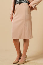 All-Season Material: Smart Stretch Front Vent Skirt