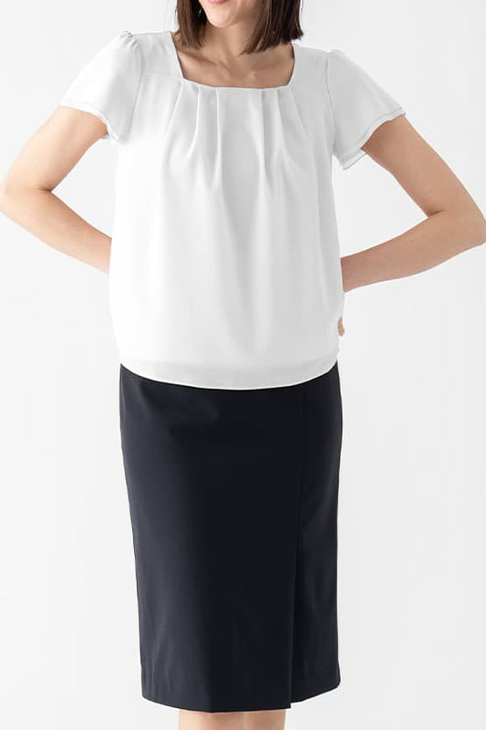 All-Season Material: Smart Stretch Front Vent Skirt
